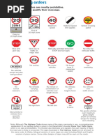 UAE Traffic Control Signs Guide | PDF | Traffic | Road