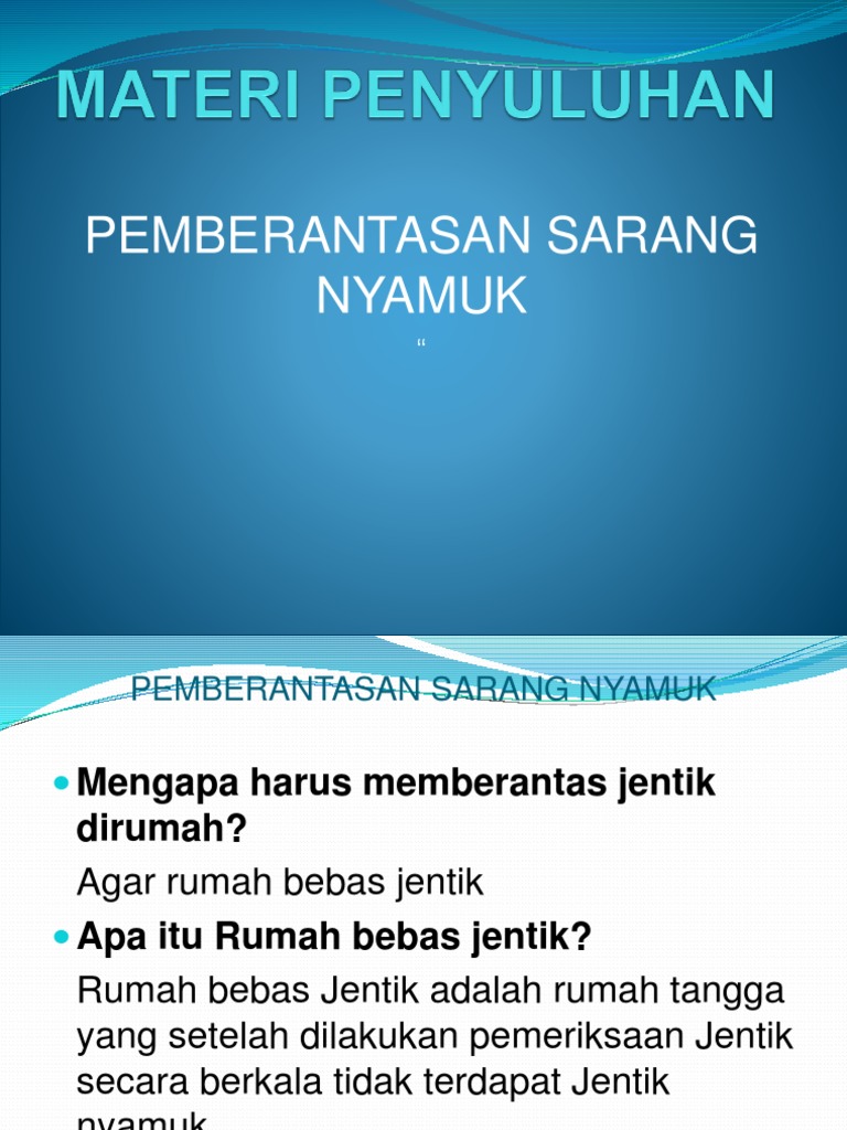 Pemberantasan Sarang Nyamuk Di Rumah Pdf