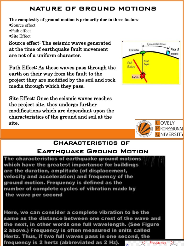 Characteristics of Ground Motion | PDF | Earthquakes | Frequency