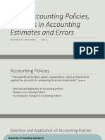 PAS 8 Accounting Policies, Changes in Accounting