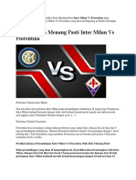 Prediksi Bola Menang Pasti Inter Milan Vs Fiorentina