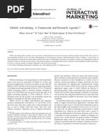 Mobile Advertising: A Framework and Research Agenda: Sciencedirect