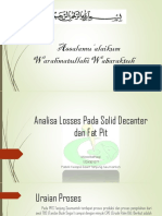 Analisa Losses Pada Solid Decanter Dan Fat Pit