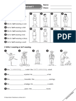 'S Wearing Isn't Wearing: Grammar Worksheet 1