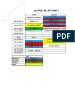Jadwal Kelas D/KP 3 Schedule