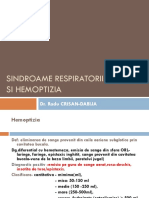 Durerea Si Hemoptizia - Sindroame Respiratorii Radu Crisan Dabija