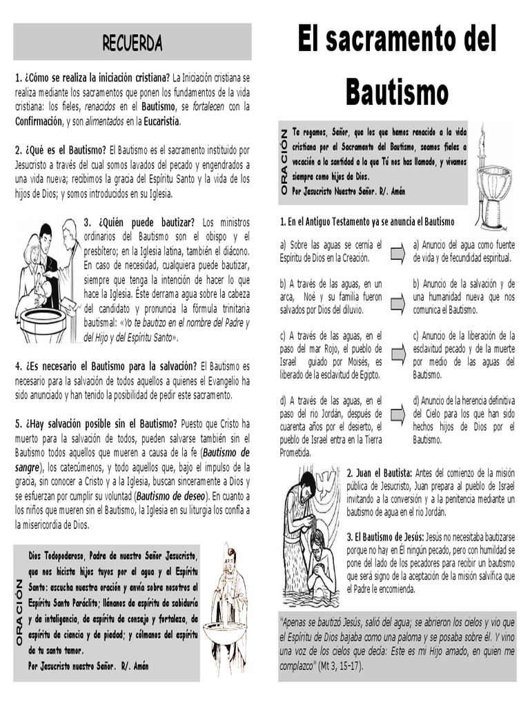 El Sacramento del Bautismo: Significado y Gracia | PDF | Bautismo ...