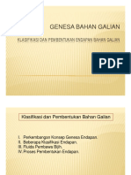 Klasifikasi Dan Pembentukan Endapan Bahan Galian