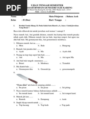 Soal Bahasa Aceh 2016