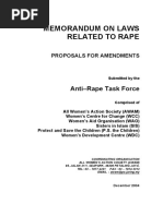 Memorandum On Laws Related To Rape December 2004