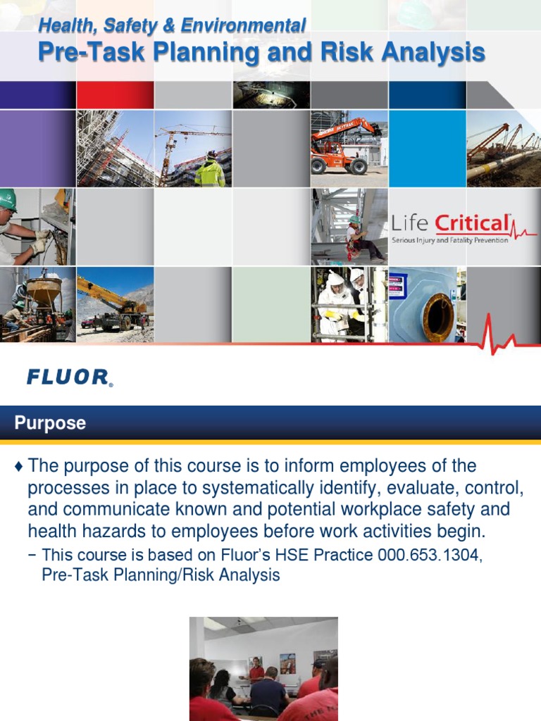 Pre-Task Planning and Risk Analysis Guide | PDF | Personal Protective ...
