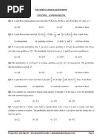 Ch 13 Probability Multiple Choice Questions (With Answers)