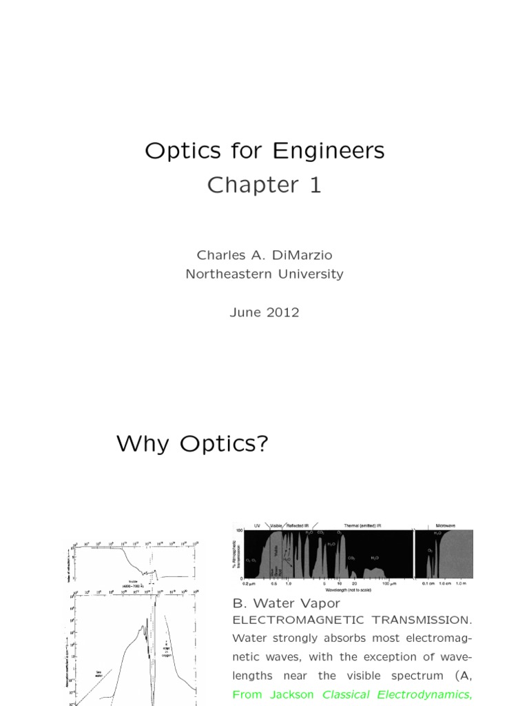 Optics For Engineers Charles A. Dimarzio Northeastern University PDF
