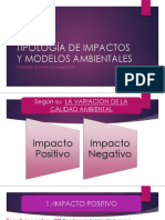 Tipología de Impactos y Modelos Ambientales