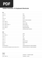 94 Keyboard Shortcuts For Adobe Illustrator 10