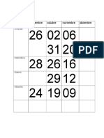 Calendario de Pruebas