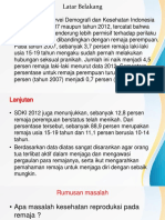 Agregat Remaja Dengan Masalah Kesehatan Reproduksi Remaja