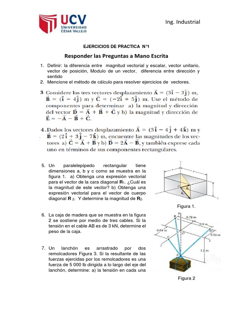 Ejercicios de Vectores en Física | PDF | Vector Euclidiano | Física