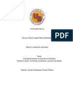 Tarea No .1 Evaluacion Eductaiva Conseptos Basicos, Situacion Actua Corrientes, Tendencias y Puntos de Debate