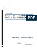 Role OF Architects IN Sustainable Architecture