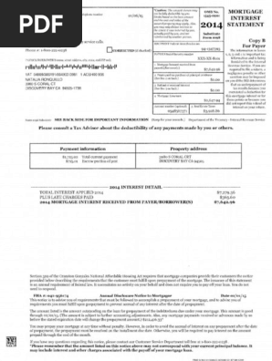 Mortgage Interest Statement 