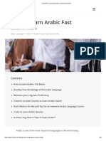 Tips for Quickly and Efficiently Learning Arabic Vocabulary