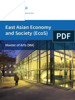 East Asian Economy and Society (Ecos) : Master of Arts (Ma)