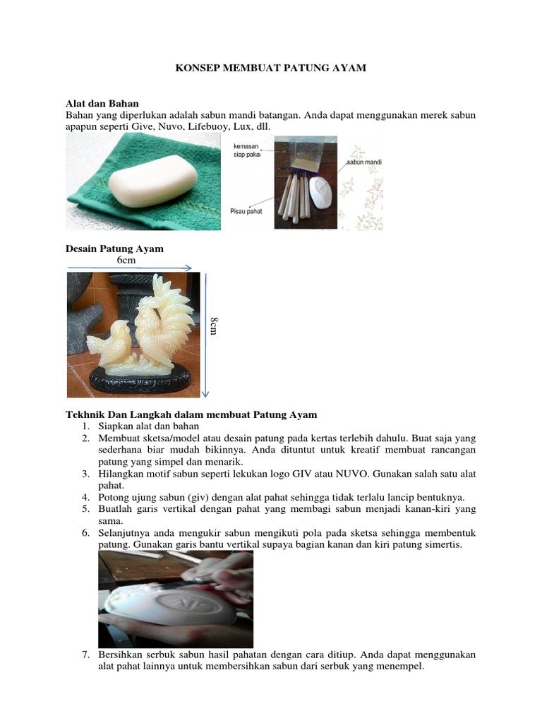 Konsep Membuat Patung Ayam