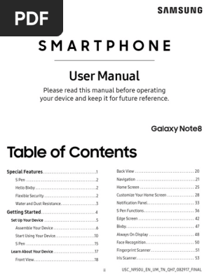 Samsung Note8 Usermanual