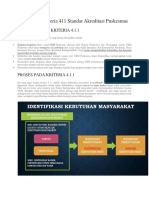 Pemenuhan Kriteria 411 Standar Akreditasi Puskesmas