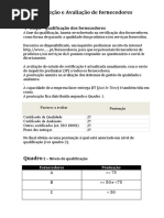 Seleção e Avaliação