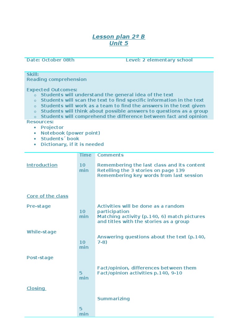 Lesson Plan 2mediob | PDF