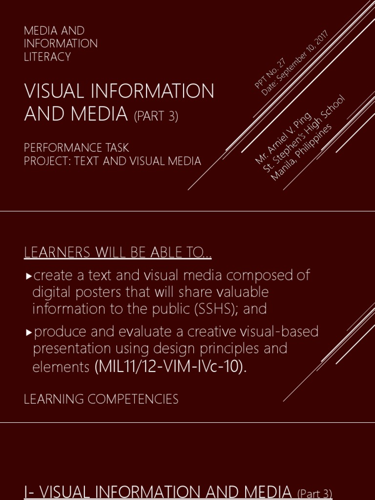 Visual Media Literacy Project Guide | PDF | Microsoft Power Point ...
