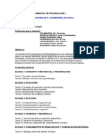 Programa de Fundamentos de Psicobiologia I FC