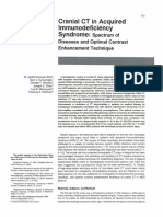 Cranial CT in Acquired Immunodeficiency Syndrome:: Spectrum of Diseases and Optimal Contrast Enhancement Technique