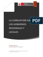 La Corrupción en Gobiernos Regionales y Locales 1