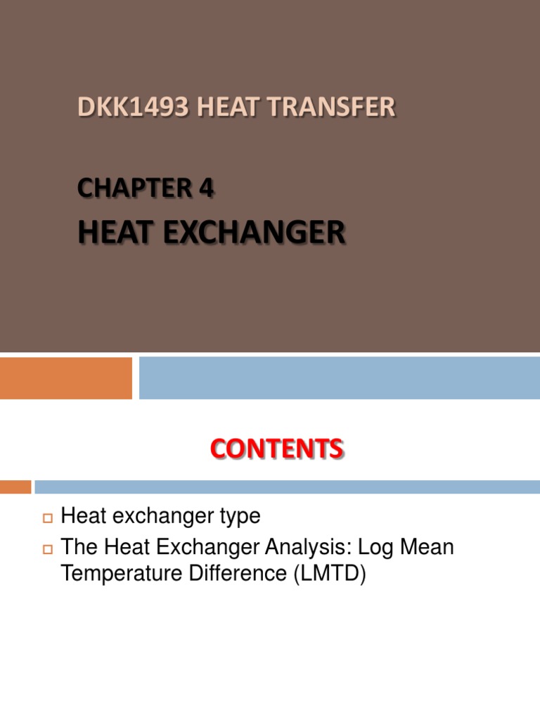 6chapter4heatexchanger 140329015915 Phpapp02 | PDF | Heat Exchanger ...