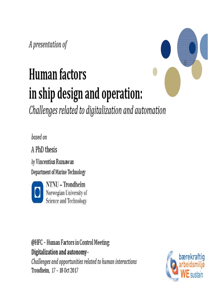 Human Factors in Ship Design Challenges | PDF | Human Factors And ...