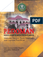 Pedoman KTI (Karya Tulis Ilmiah) UIN Alauddin Terbaru, 2013