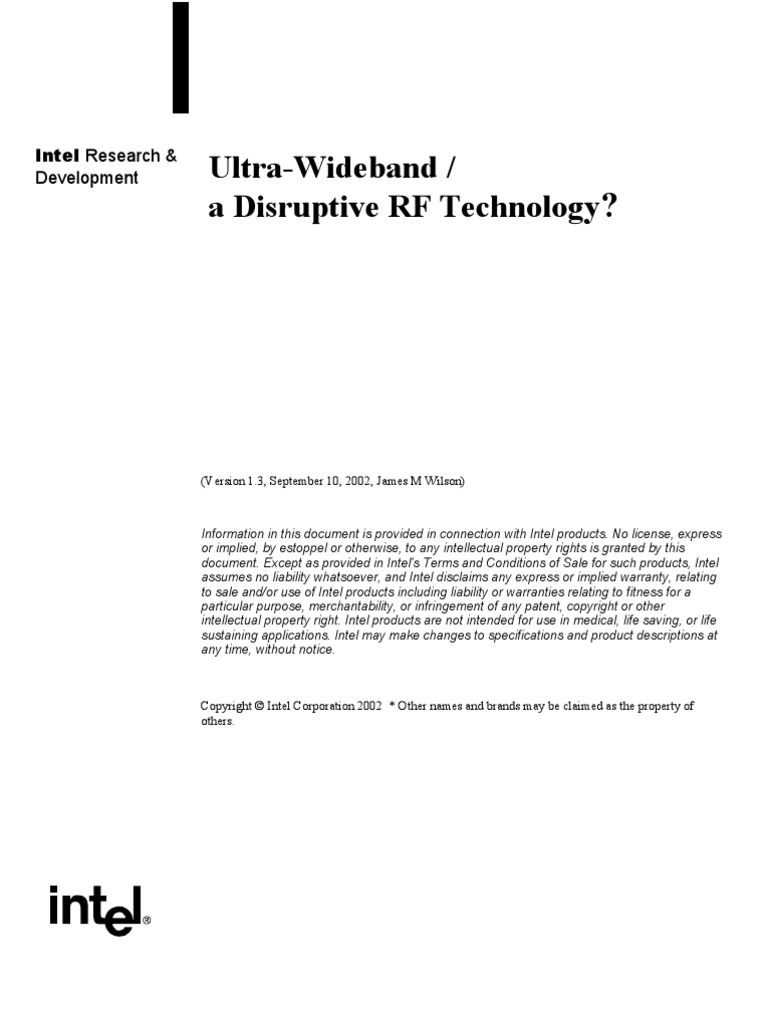 Ultra Wideband Technology | PDF