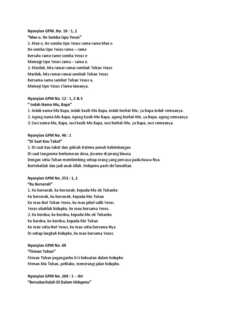 Nyanyian GPM