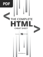 The Complete HTML Cheat Sheet (Black and White) Print Version