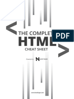 The Complete HTML Cheat Sheet (Black and White) Print Version