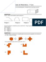 Simulado de Matemática 7o ANO