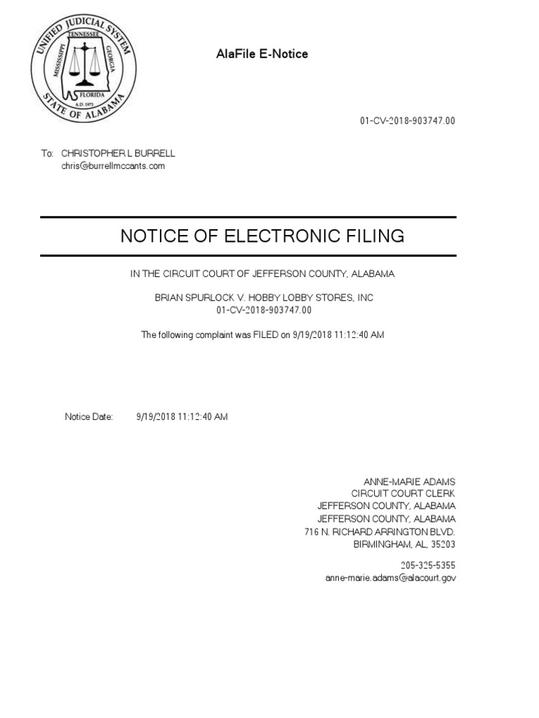Hobby Lobby Complaint PDF Discovery (Law) Interrogatories