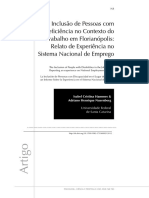 Inclusão de PcD no mercado de trabalho em Florianópolis