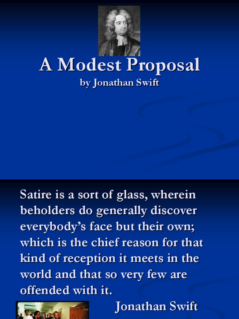 A Modest Proposal PowerPoint (Swift) PDF Irony Satire