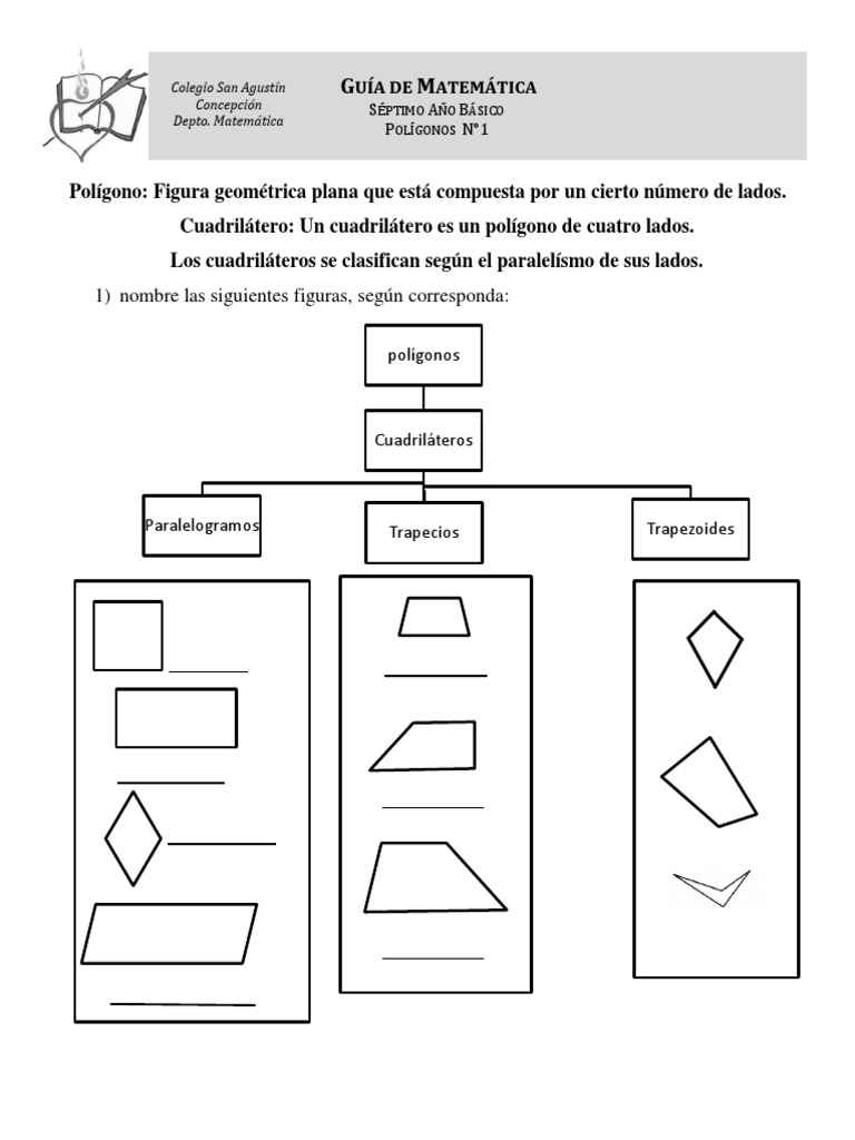 Guia N 1 Poligonos Rectangulo Geometria Del Plano Euclidiano