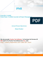 Actual Exam Questions: Exam ID: CA0-001 Exam Name: Certified Associate in Project Management