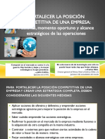 Fortalecimiento de La Posición Competitiva de La Empresa